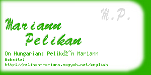 mariann pelikan business card